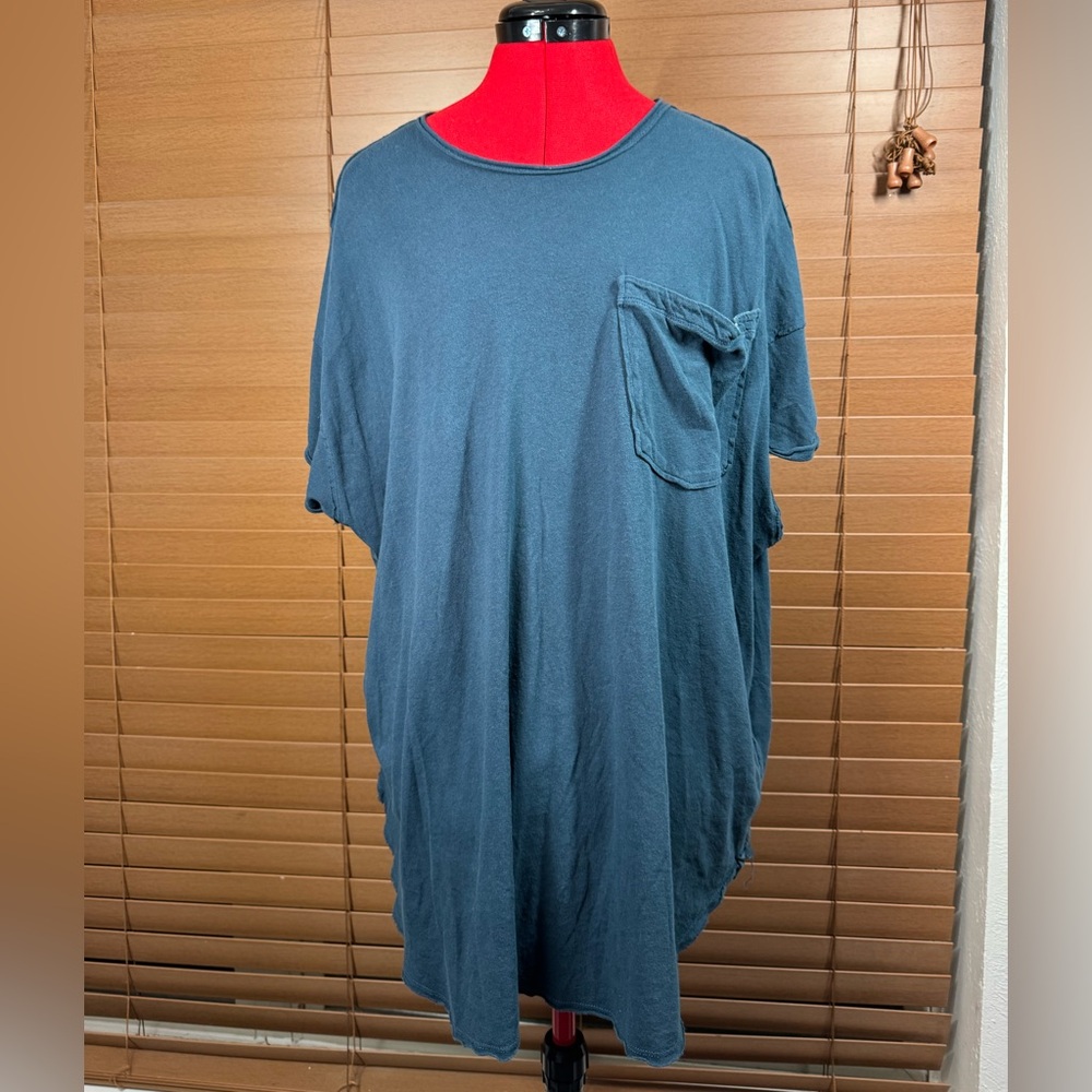 We The Free Blue Short Sleeve Tee Casual Essential